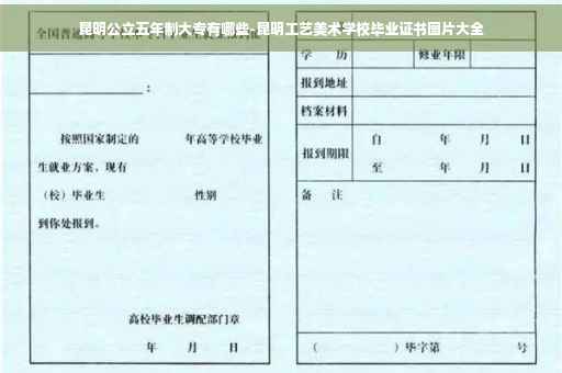 昆明公立五年制大专有哪些-昆明工艺美术学校毕业证书图片大全