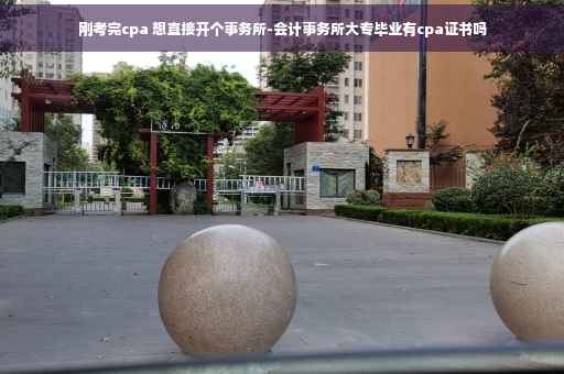 刚考完cpa 想直接开个事务所-会计事务所大专毕业有cpa证书吗