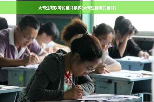 大专生可以考的证书挣多(大专生能考的证书)