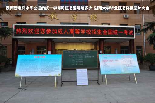 湖南普通高中毕业证的统一学号和证书编号是多少-湖南大学毕业证书样板图片大全