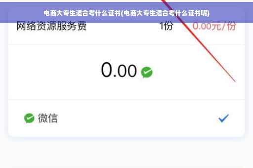 电商大专生适合考什么证书(电商大专生适合考什么证书呢)