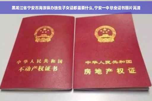 黑龙江省宁安市海浪镇办独生子女证都需要什么,宁安一中毕业证书图片高清