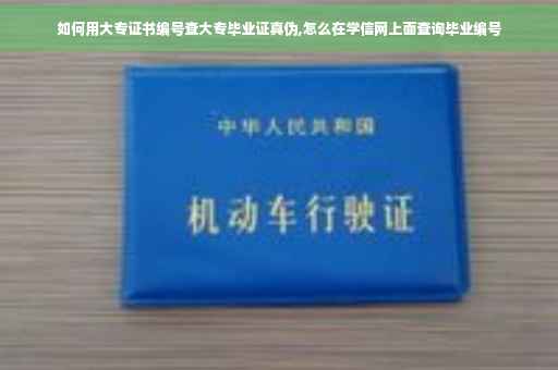 如何用大专证书编号查大专毕业证真伪,怎么在学信网上面查询毕业编号