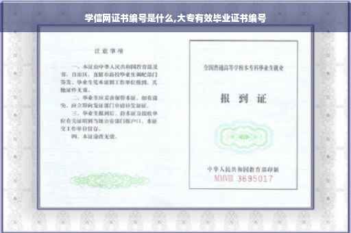 学信网证书编号是什么,大专有效毕业证书编号