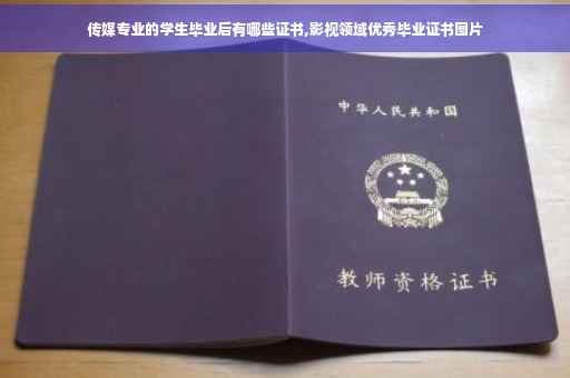 传媒专业的学生毕业后有哪些证书,影视领域优秀毕业证书图片