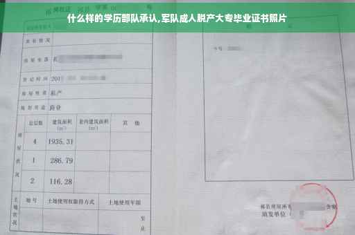 什么样的学历部队承认,军队成人脱产大专毕业证书照片