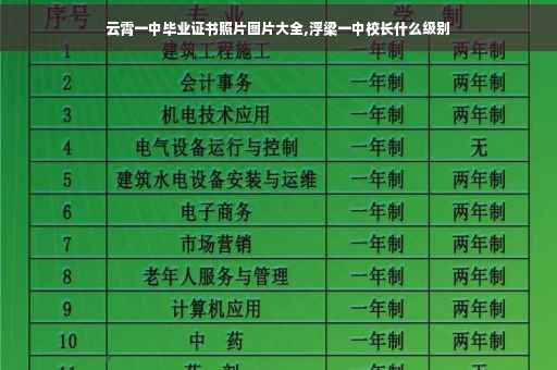 云霄一中毕业证书照片图片大全,浮梁一中校长什么级别