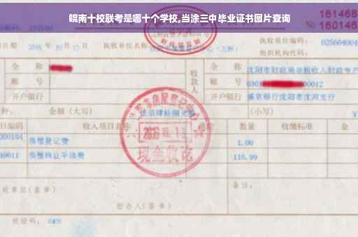 皖南十校联考是哪十个学校,当涂三中毕业证书图片查询