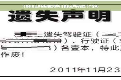 计算机的证书包括哪些等级(计算机证书有哪些几个等级)