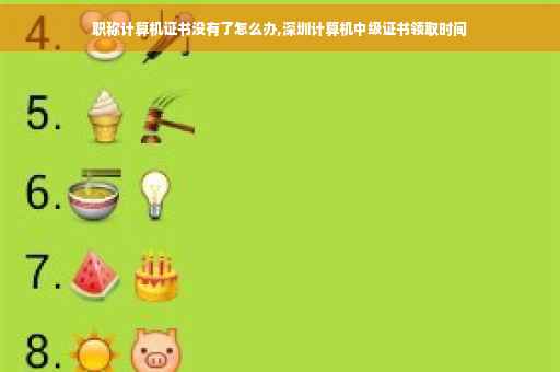 职称计算机证书没有了怎么办,深圳计算机中级证书领取时间