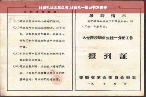 计算机证要怎么考,计算机一级证书怎样考
