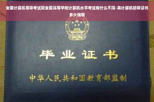 全国计算机等级考试和全国高等学校计算机水平考试有什么不同-真计算机初级证书多少钱啊