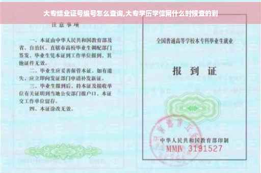 大专结业证号编号怎么查询,大专学历学信网什么时候查的到