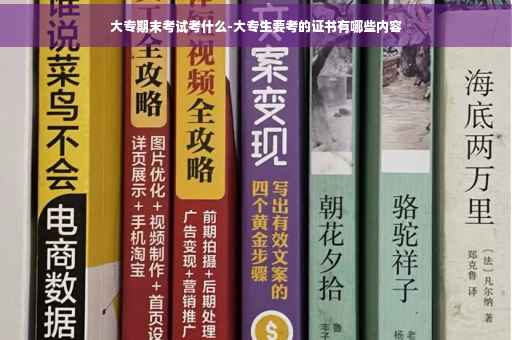 大专期末考试考什么-大专生要考的证书有哪些内容