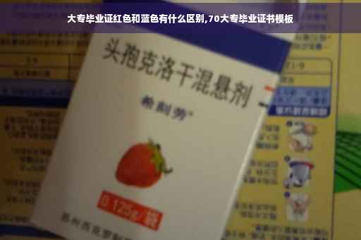 大专毕业证红色和蓝色有什么区别,70大专毕业证书模板