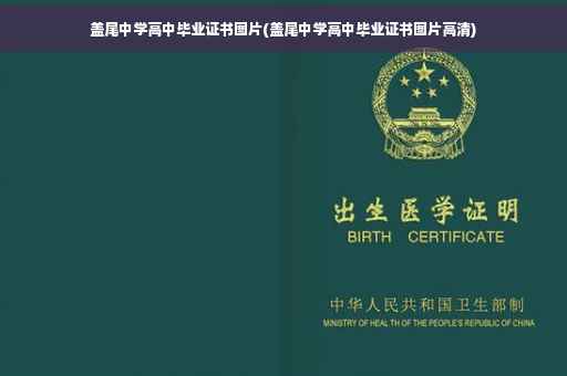 盖尾中学高中毕业证书图片(盖尾中学高中毕业证书图片高清)