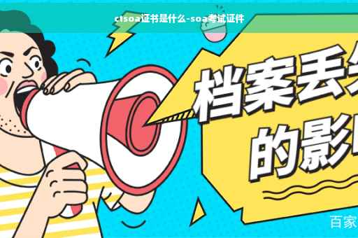 ctsoa证书是什么-soa考试证件