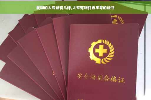 我国的大专证有几种,大专有啥能自学考的证书