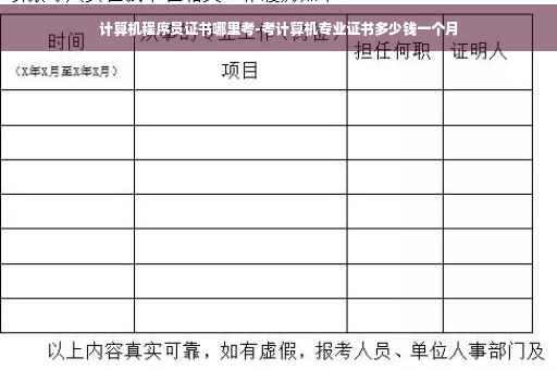 计算机程序员证书哪里考-考计算机专业证书多少钱一个月