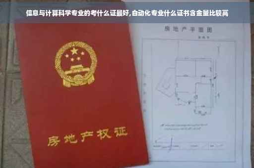 信息与计算科学专业的考什么证最好,自动化专业什么证书含金量比较高