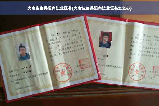大专生当兵没有毕业证书(大专生当兵没有毕业证书怎么办)