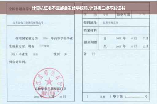 计算机证书不直邮会发给学校吗,计算机二级不发证书