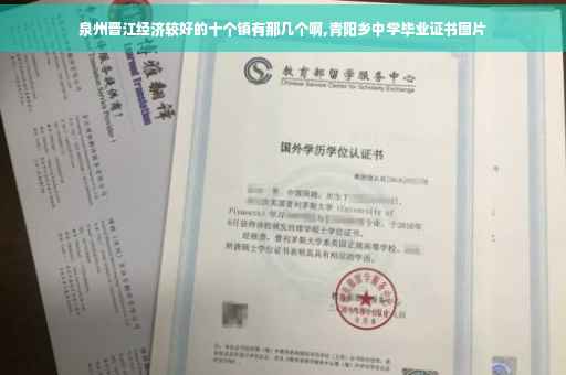 泉州晋江经济较好的十个镇有那几个啊,青阳乡中学毕业证书图片