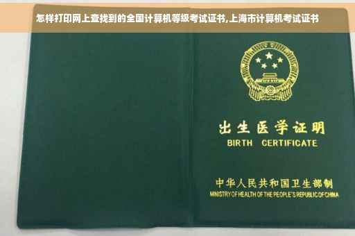 怎样打印网上查找到的全国计算机等级考试证书,上海市计算机考试证书