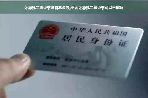 计算机二级证书没有怎么办,不要计算机二级证书可以不拿吗