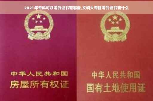 2021年专科可以考的证书有哪些,文科大专能考的证书有什么