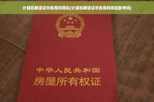 计算机翻译证书有用吗现在(计算机翻译证书有用吗现在能考吗)