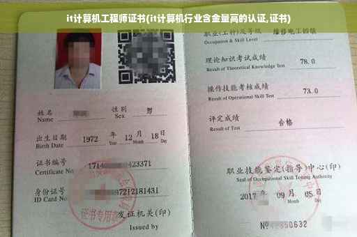 it计算机工程师证书(it计算机行业含金量高的认证,证书)