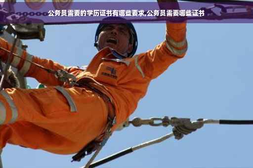 公务员需要的学历证书有哪些要求,公务员需要哪些证书