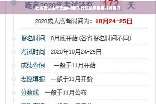 教资面试主考官坐中间吗-计算机评委证书有用吗