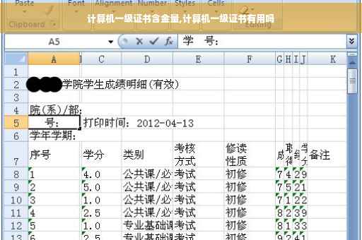 计算机一级证书含金量,计算机一级证书有用吗