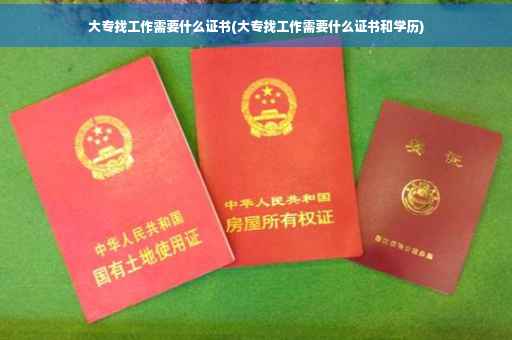大专找工作需要什么证书(大专找工作需要什么证书和学历)