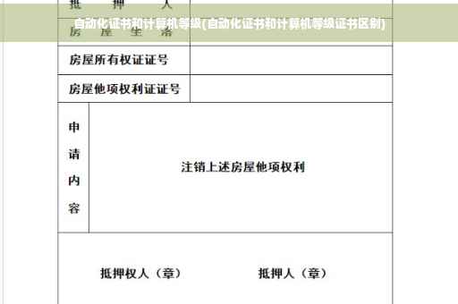 自动化证书和计算机等级(自动化证书和计算机等级证书区别)