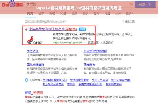 wps1x证书如何备考,1x证书母婴护理如何考证