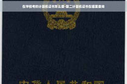 在学校考的计算机证书怎么查-国二计算机证书在哪里查询