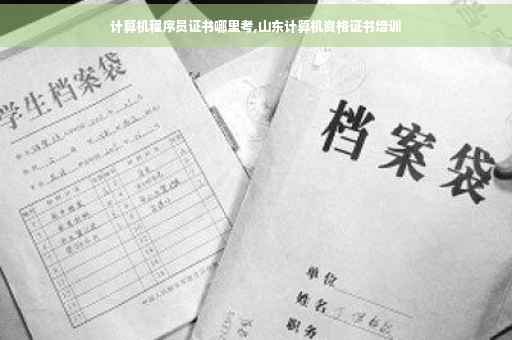 计算机程序员证书哪里考,山东计算机资格证书培训
