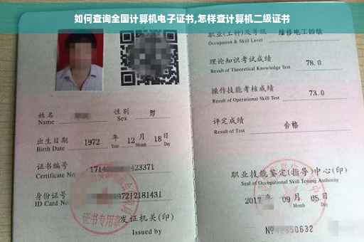 如何查询全国计算机电子证书,怎样查计算机二级证书