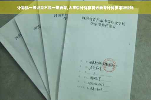 计算机一级证是不是一定要考,大学中计算机有必要考计算机等级证吗