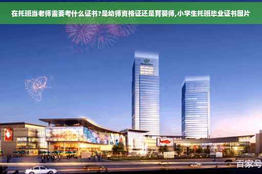 在托班当老师需要考什么证书?是幼师资格证还是育婴师,小学生托班毕业证书图片