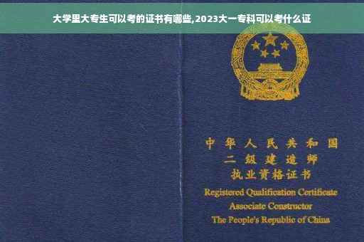 大学里大专生可以考的证书有哪些,2023大一专科可以考什么证