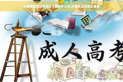 计算机考试证书没法下载吗怎么办,计算机证书怎么查询