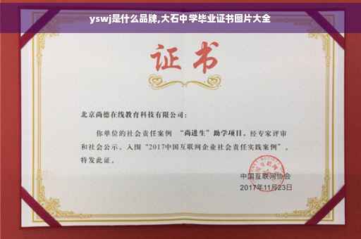 yswj是什么品牌,大石中学毕业证书图片大全