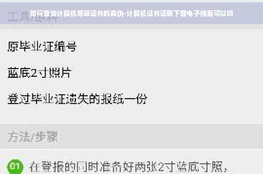 如何查询计算机等级证书的真伪-计算机证书证明下载电子档案可以吗