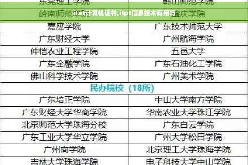itat计算机证书,itpt信息技术有用吗