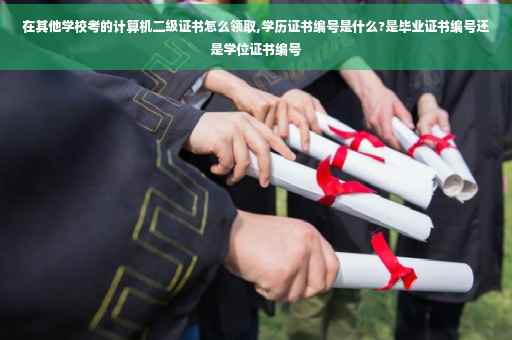 在其他学校考的计算机二级证书怎么领取,学历证书编号是什么?是毕业证书编号还是学位证书编号