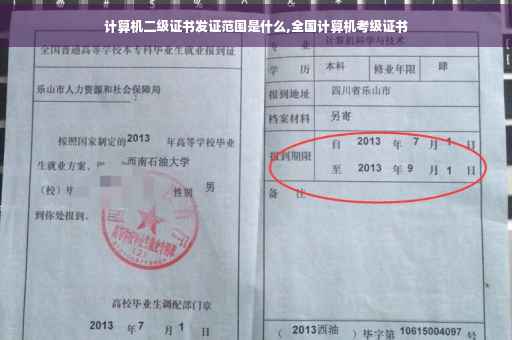计算机二级证书发证范围是什么,全国计算机考级证书